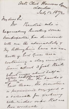 Letter, 1 July 1872