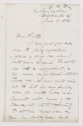 Letter, 9 June 1876