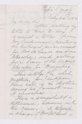 Letter, 26 July 1882