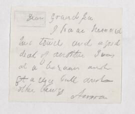 Letter from Anna Dawson