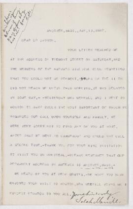 Letter, 13 January 1887