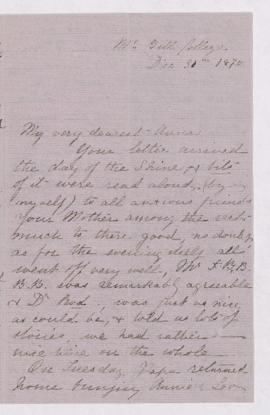Letter, 30 December 1870
