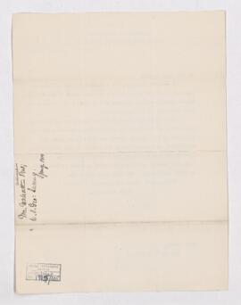Letter, 4 January 1900