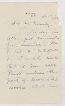 Letter, 25 December 1886