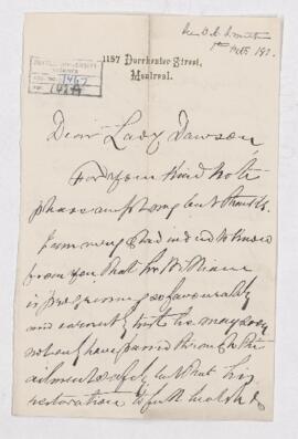 Letter, 1 October 1892