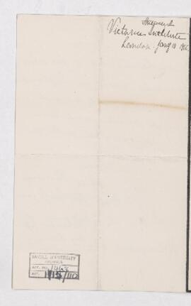 Letter, 15 January 1900
