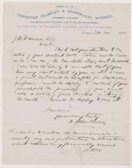 Letter, 3 November 1875