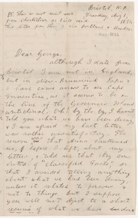 Letter, 1 August 1871