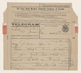 Telegram, 20 November 1899