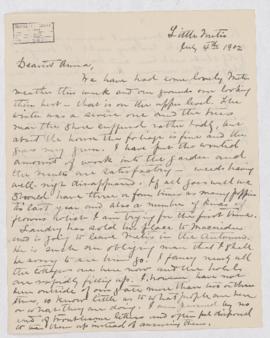 Letter, 4 and 7 July 1902
