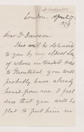 Letter, 27 April 1879