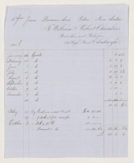 Account, October 1856