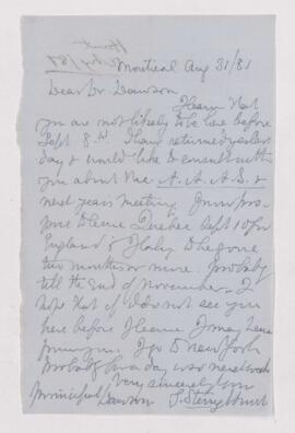 Letter, 31 August 1881