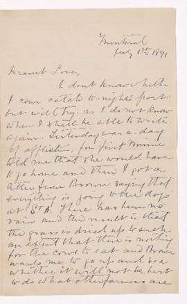 Letter, 1 July 1891