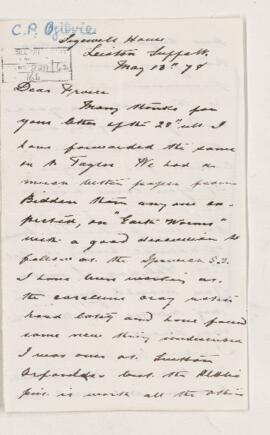 Letter, 13 May 1878