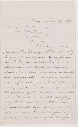 Letter, 19 November 1875