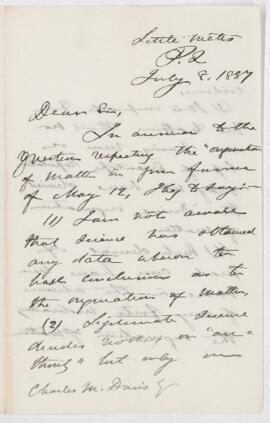 Letter, 8 July 1887