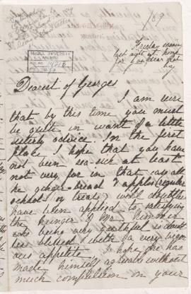 Letter from Anna to George, 1869