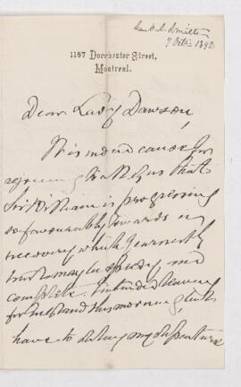 Letter, 7 October 1892