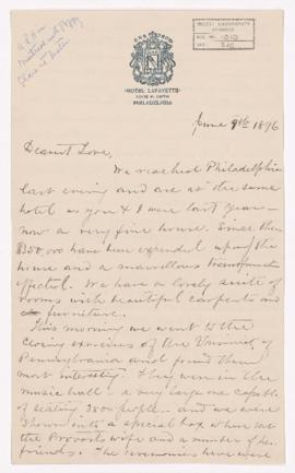 Letter, 9 June 1896