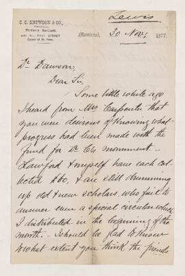 Letter, 30 November 1877