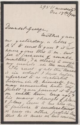 Letter, 17 December 1900