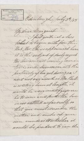 Letter, 5 July 1855