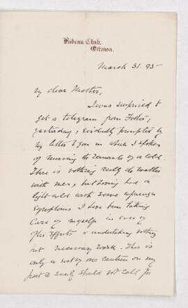 Letter, 31 March 1895