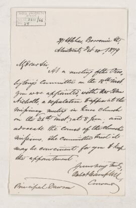 Letter, 20 February 1879