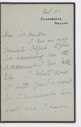 Letter, 8 February 1901