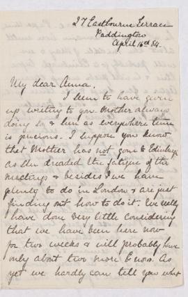 Letter, 16 April 1884