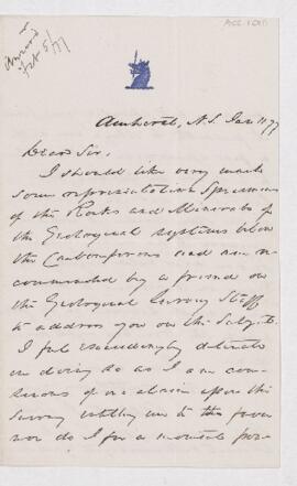 Letter from Abbot J. Hill to B.J. Harrington.