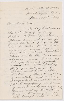 Letter, 31 December 1887