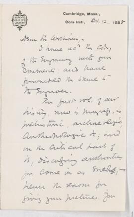 Letter, 12 October 1888