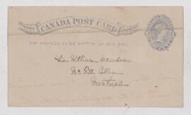Postcard, 30 June 1885