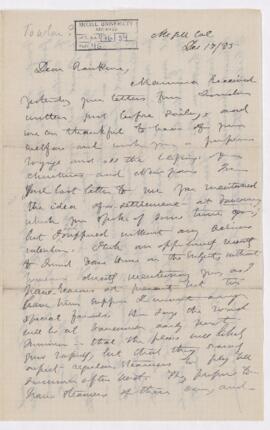 Letter, 17 December 1885