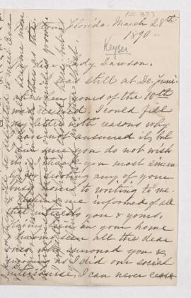 Letter, 28 March 1890