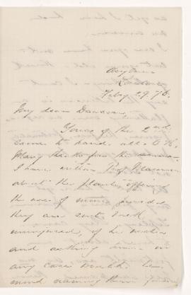 Letter, 29 February 1876