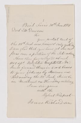 Letter, 20 June 1881