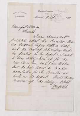Letter, 11 February 1881