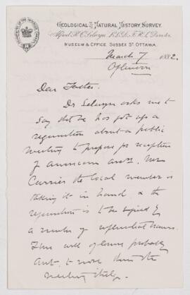 Letter, 7 March 1882