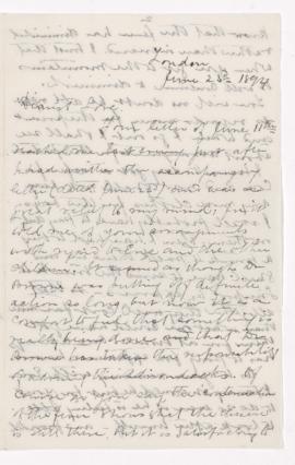 Letter, 23 June 1894