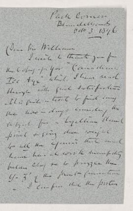 Letter, 3 October 1896