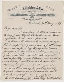 Letter, 31 January 1889