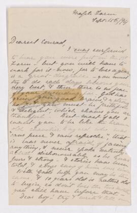 Letter, 15 September 1894