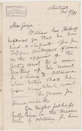Letter, 3 October 1893