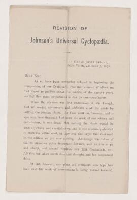 Letter, 7 December 1892