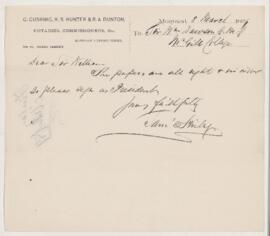 Letter, 8 March 1889