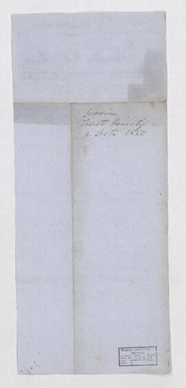 Account, 20 March 1850