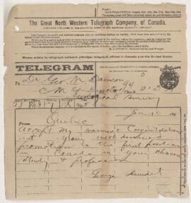 Telegram, 10 January 1895